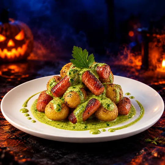 Papa criolla embrujada - receta de Halloween con papa